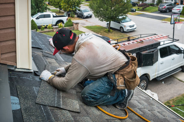 Professional Roofing technician working in Tower City, PA